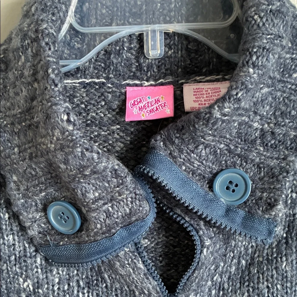 Women's Blue Cardigan Sweater